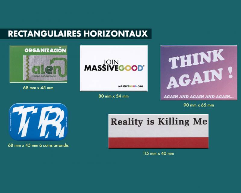 Badge rectangulaire personnalisé Yvetot 76