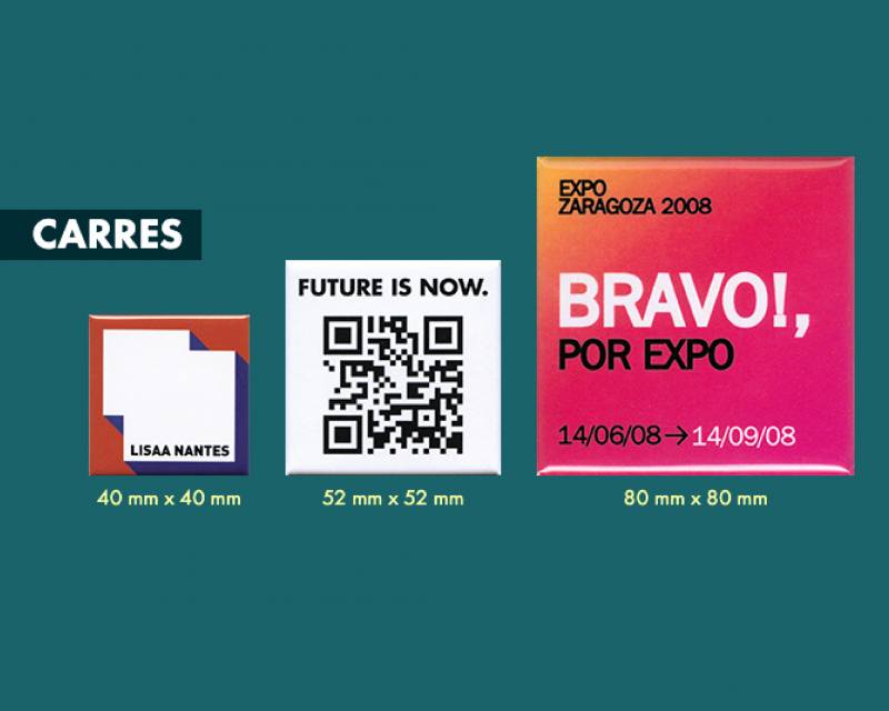 Badge carré épingle personnalisé Le Havre 76