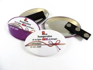 Badge oval magnétique personnalisé Le Havre 76