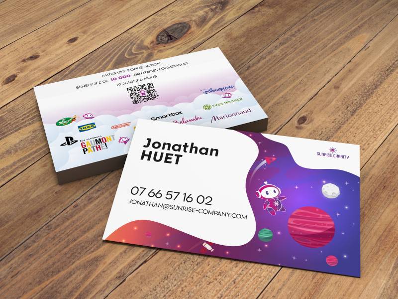 Carte de visite Sunrise Charity