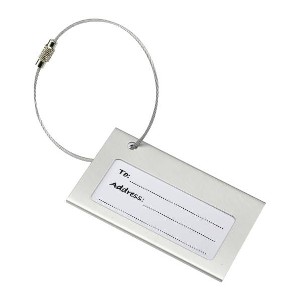 étiquette bagage en aluminium personnalisée